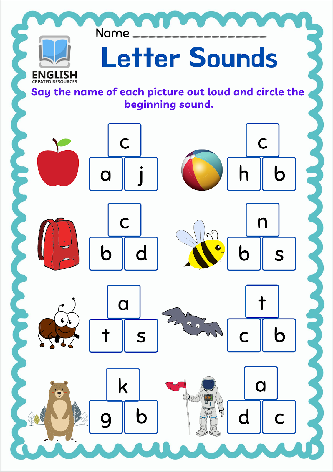 14+ Initial Letter Sound Worksheets