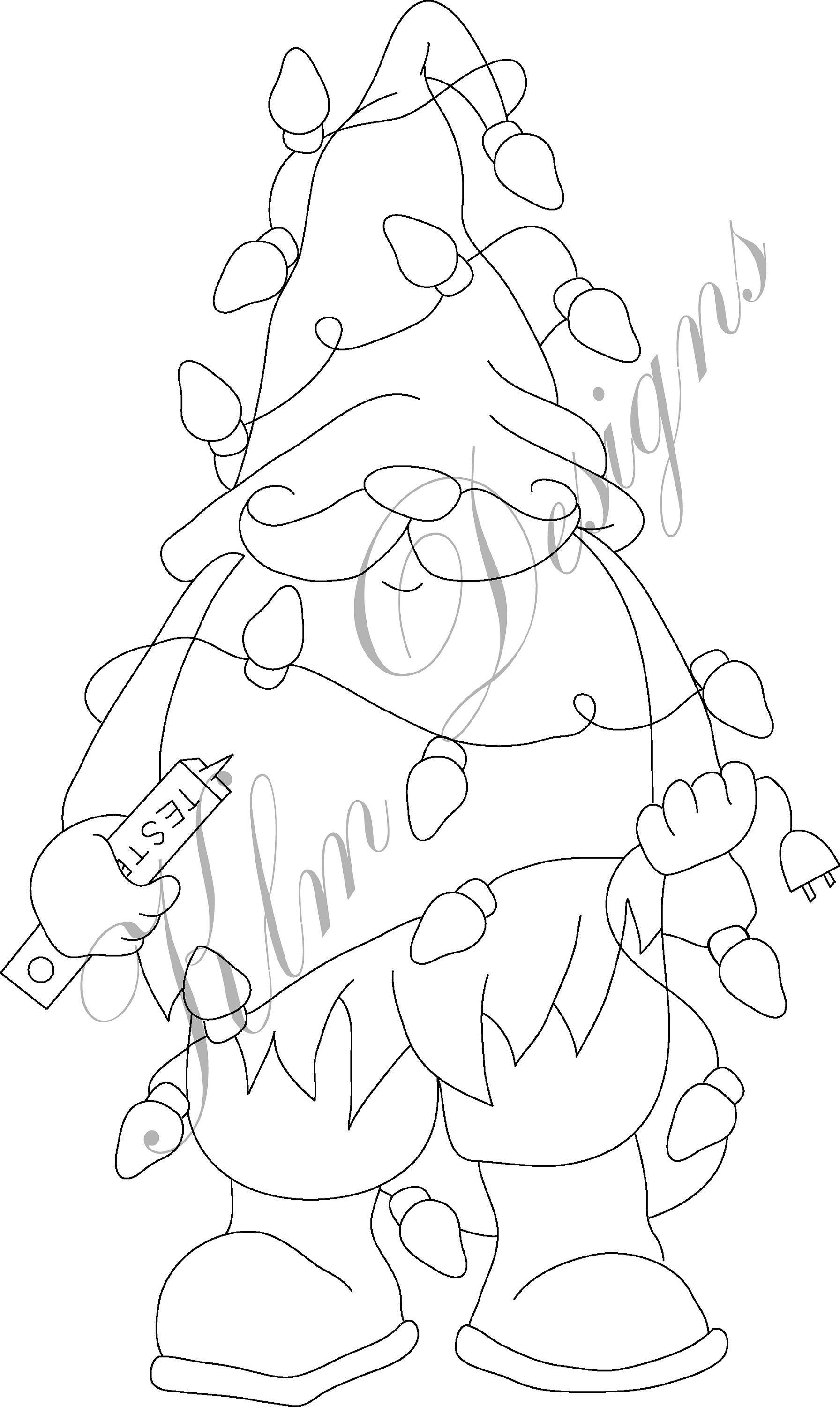 55 Christmas Gnomes Coloring Pages 84